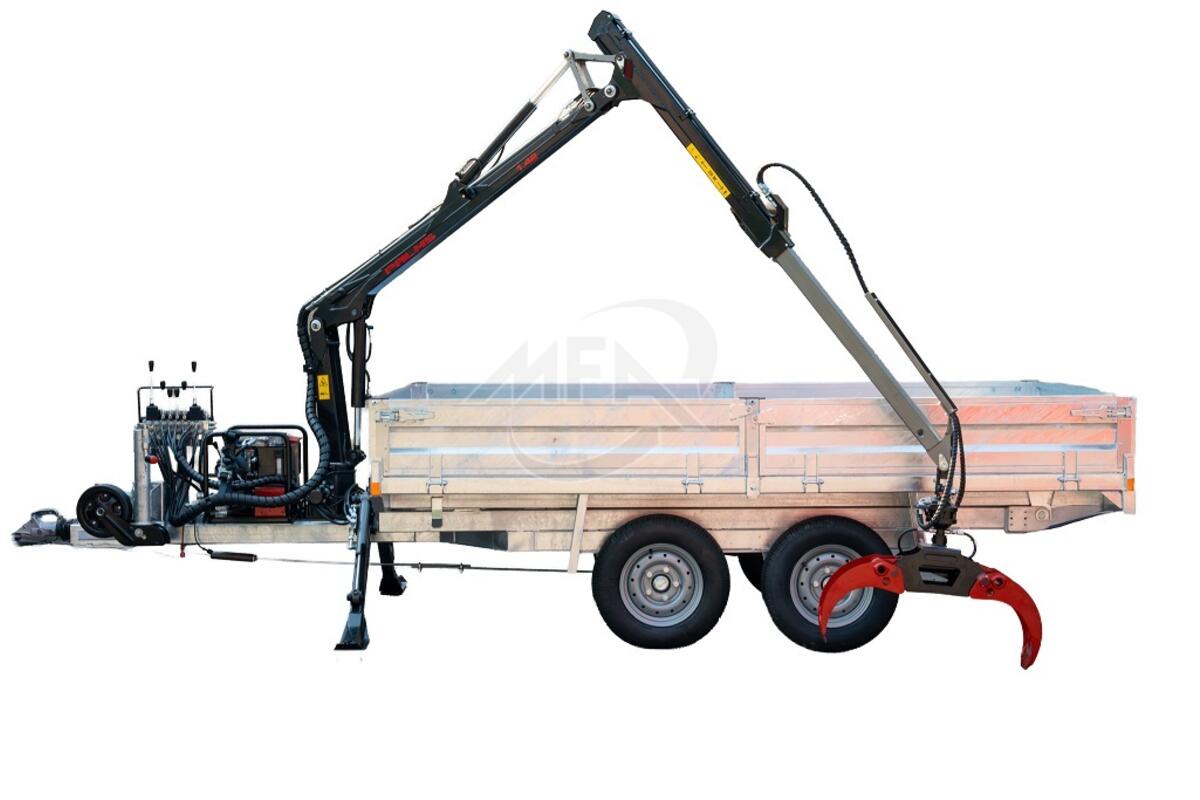 Ensemble remorque 3.5 T avec grue 4.20 m
